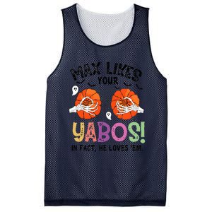 Max Likes Your Yabos In Fact He Loves Em Halloween Funny Boobs Mesh Reversible Basketball Jersey Tank