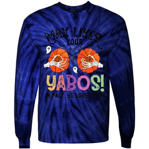 Max Likes Your Yabos In Fact He Loves Em Halloween Funny Boobs Tie-Dye Long Sleeve Shirt