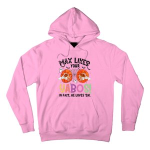 Max Likes Your Yabos In Fact He Loves Em Halloween Funny Boobs Hoodie