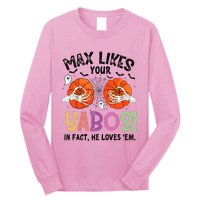 Max Likes Your Yabos In Fact He Loves Em Halloween Funny Boobs Long Sleeve Shirt