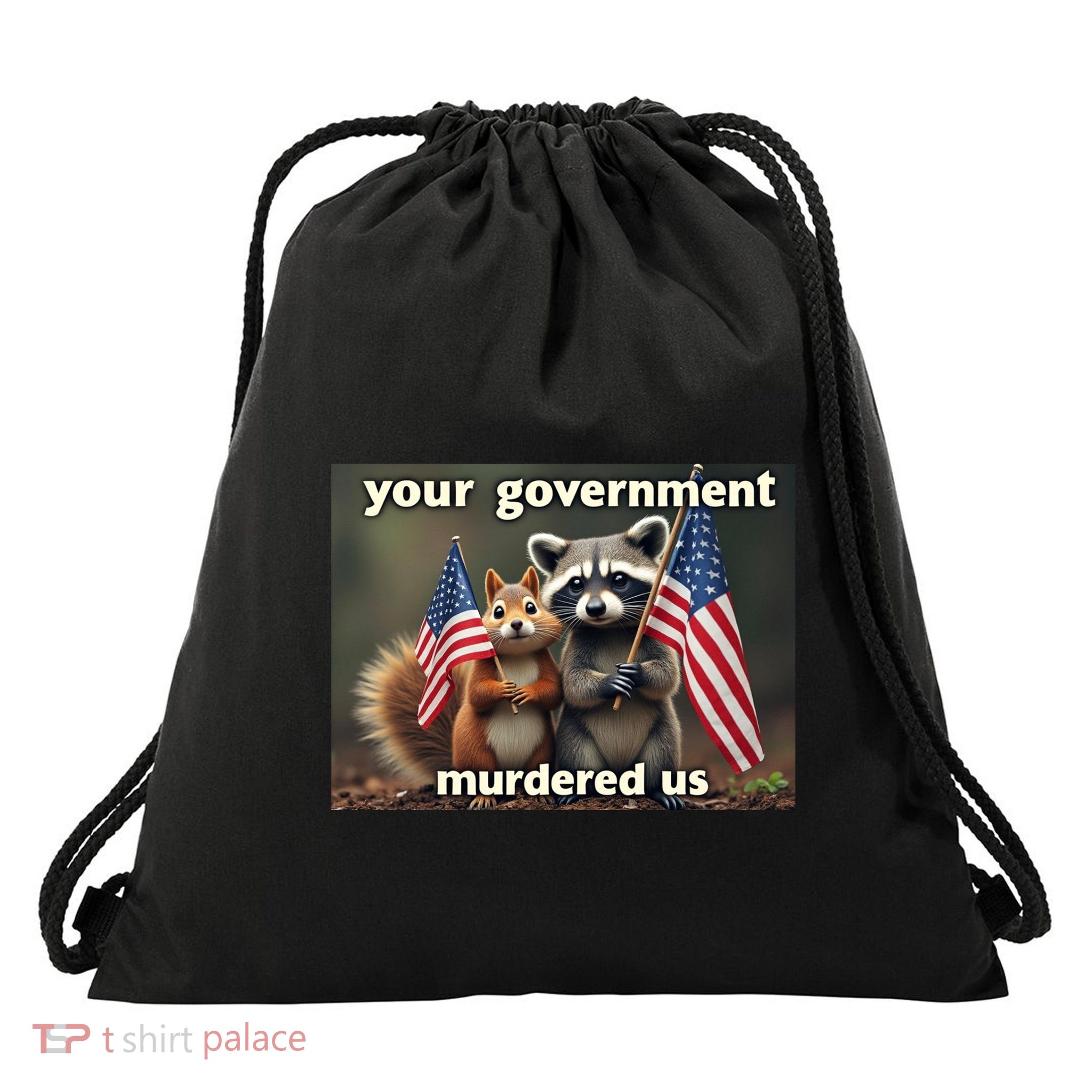 Mark Longo Your Government Murdered Us Drawstring Bag
