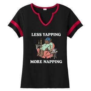 Middleclassfancy Less Yapping More Napping Ladies Halftime Notch Neck Tee