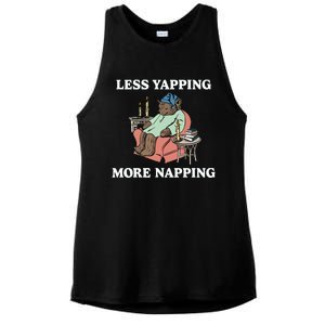 Middleclassfancy Less Yapping More Napping Ladies PosiCharge Tri-Blend Wicking Tank