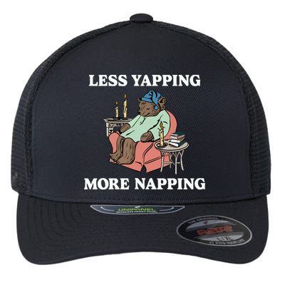 Middleclassfancy Less Yapping More Napping Flexfit Unipanel Trucker Cap