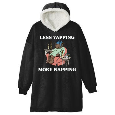 Middleclassfancy Less Yapping More Napping Hooded Wearable Blanket