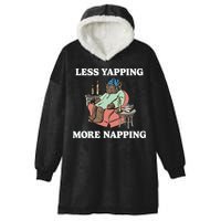 Middleclassfancy Less Yapping More Napping Hooded Wearable Blanket