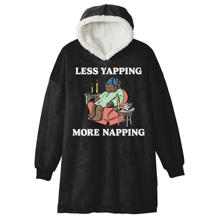 Middleclassfancy Less Yapping More Napping Hooded Wearable Blanket