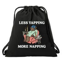 Middleclassfancy Less Yapping More Napping Drawstring Bag