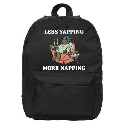 Middleclassfancy Less Yapping More Napping 16 in Basic Backpack