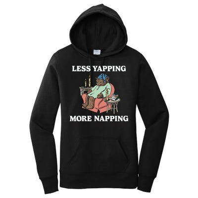 Middleclassfancy Less Yapping More Napping Women's Pullover Hoodie