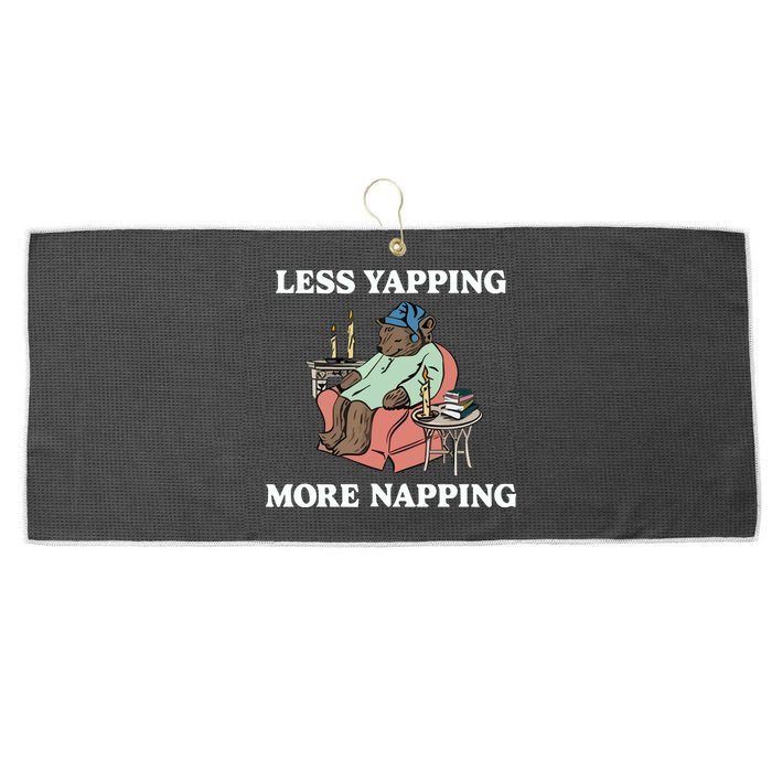 Middleclassfancy Less Yapping More Napping Large Microfiber Waffle Golf Towel
