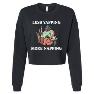 Middleclassfancy Less Yapping More Napping Cropped Pullover Crew