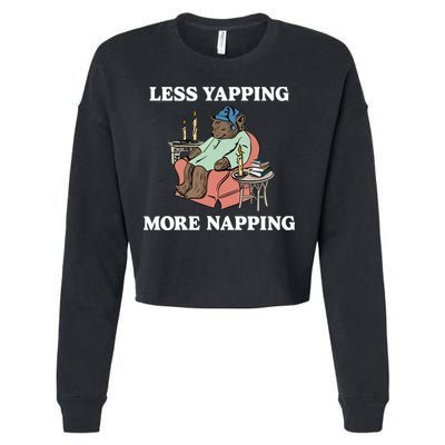 Middleclassfancy Less Yapping More Napping Cropped Pullover Crew
