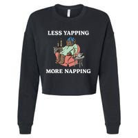 Middleclassfancy Less Yapping More Napping Cropped Pullover Crew