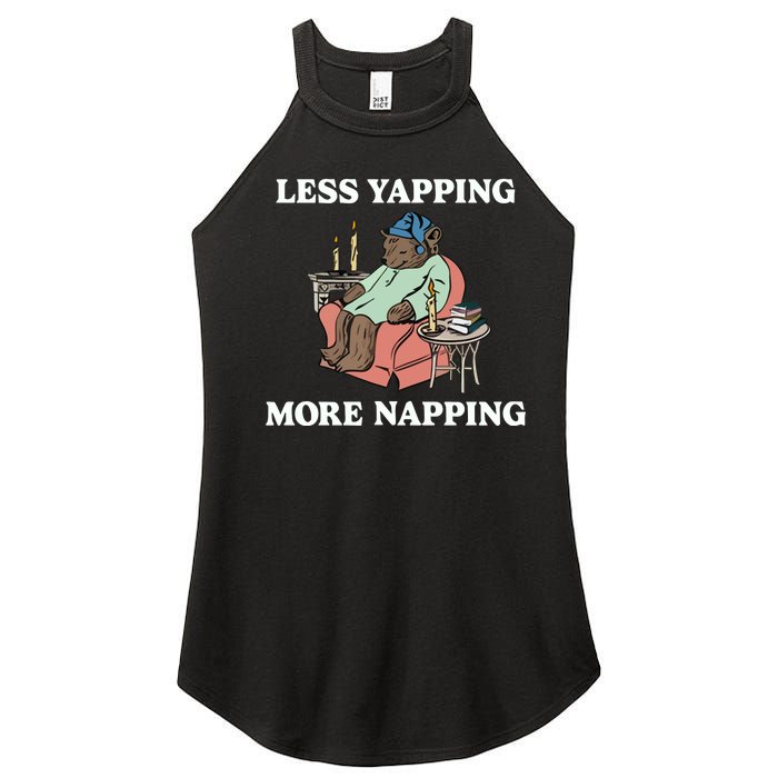 Middleclassfancy Less Yapping More Napping Women's Perfect Tri Rocker Tank