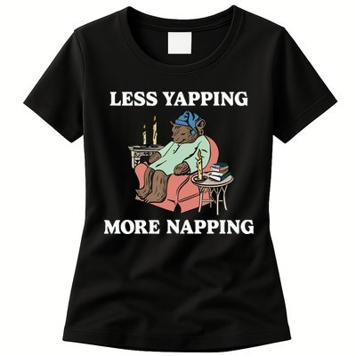 Middleclassfancy Less Yapping More Napping Womens T-Shirt