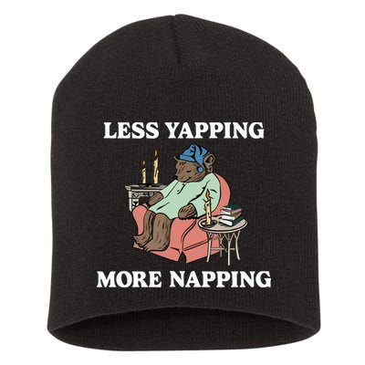 Middleclassfancy Less Yapping More Napping Short Acrylic Beanie