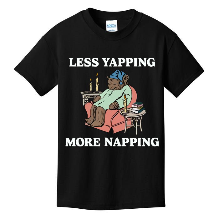 Middleclassfancy Less Yapping More Napping Kids T-Shirt