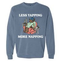 Middleclassfancy Less Yapping More Napping Garment-Dyed Sweatshirt