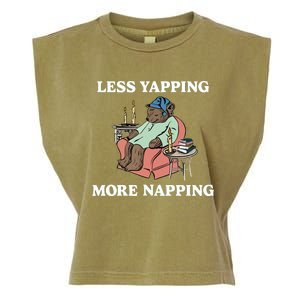 Middleclassfancy Less Yapping More Napping Garment-Dyed Women's Muscle Tee