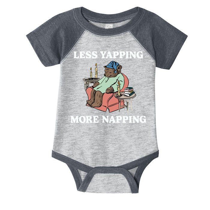 Middleclassfancy Less Yapping More Napping Infant Baby Jersey Bodysuit