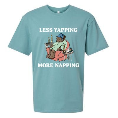 Middleclassfancy Less Yapping More Napping Sueded Cloud Jersey T-Shirt