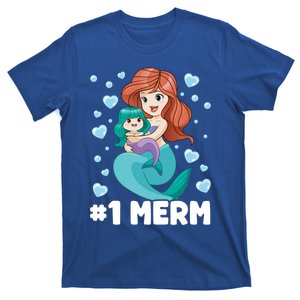 Mermaid Mom #1 Merm Best Mom In The World Mermaid Mama Great Gift T-Shirt