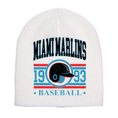 Miami Marlins 1993 Baseball Team Supporter Short Acrylic Beanie