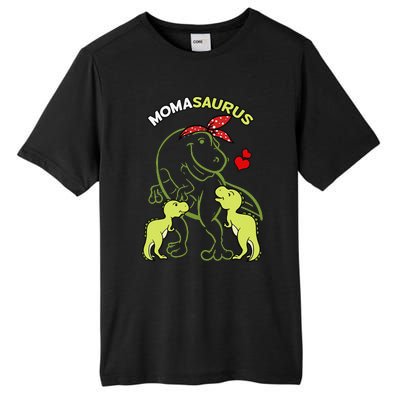 Momasaurus Moma 2 Dinosaur Mommy Mother's Day Tall Fusion ChromaSoft Performance T-Shirt