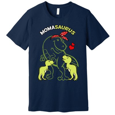 Momasaurus Moma 2 Dinosaur Mommy Mother's Day Premium T-Shirt