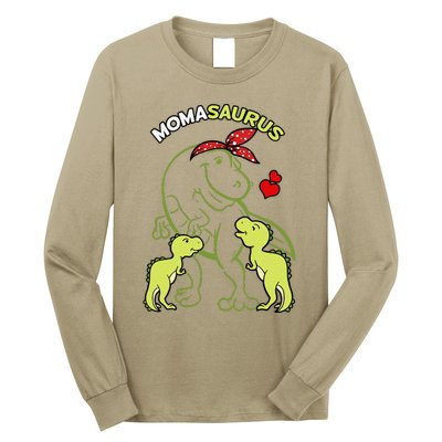 Momasaurus Moma 2 Dinosaur Mommy Mother's Day Long Sleeve Shirt