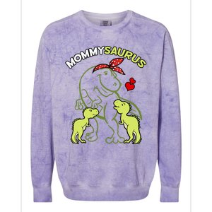 Mommysaurus Mommy 2 Dinosaur Mom Mother's Day Colorblast Crewneck Sweatshirt