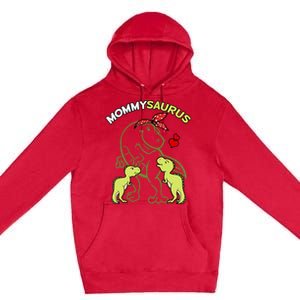 Mommysaurus Mommy 2 Dinosaur Mom Mother's Day Premium Pullover Hoodie