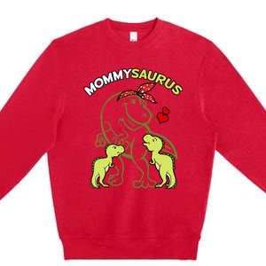 Mommysaurus Mommy 2 Dinosaur Mom Mother's Day Premium Crewneck Sweatshirt