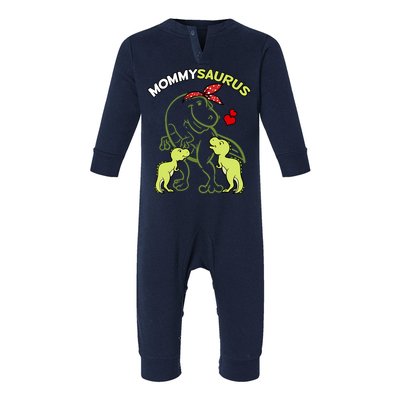 Mommysaurus Mommy 2 Dinosaur Mom Mother's Day Infant Fleece One Piece