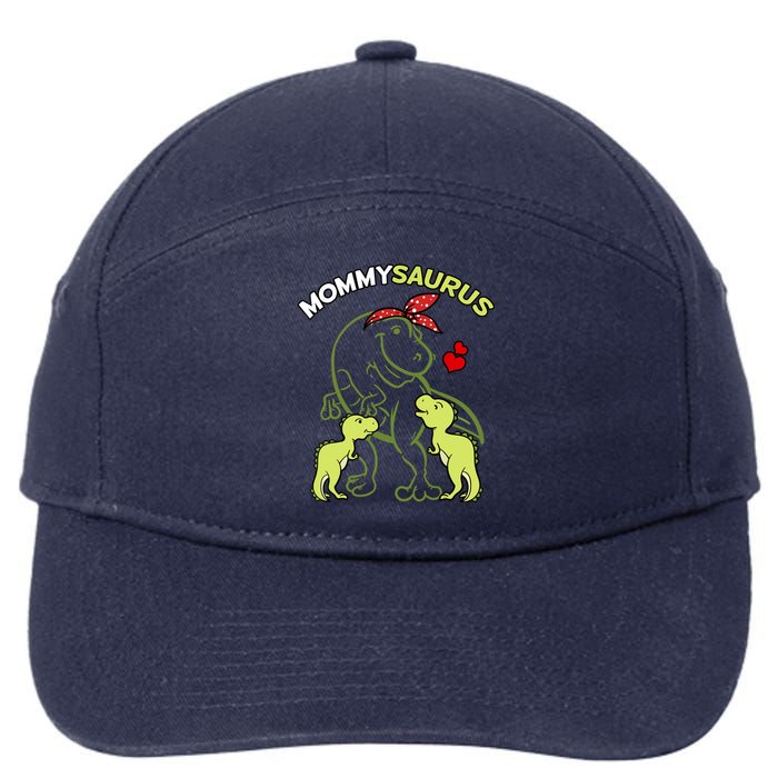 Mommysaurus Mommy 2 Dinosaur Mom Mother's Day 7-Panel Snapback Hat