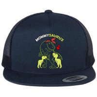 Mommysaurus Mommy 2 Dinosaur Mom Mother's Day Flat Bill Trucker Hat