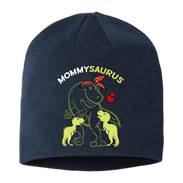 Mommysaurus Mommy 2 Dinosaur Mom Mother's Day Sustainable Beanie