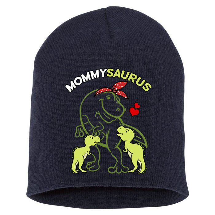 Mommysaurus Mommy 2 Dinosaur Mom Mother's Day Short Acrylic Beanie