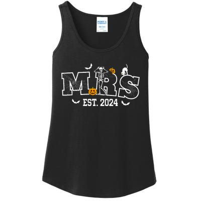 Mrs Mr 2024 Skeleton Couples Matching Wedding Halloween Ladies Essential Tank