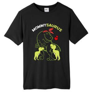 Mommysaurus Mommy 2  Dinosaur Mom Mother's Day Tall Fusion ChromaSoft Performance T-Shirt