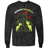 Mommysaurus Mommy 2  Dinosaur Mom Mother's Day Tie-Dye Long Sleeve Shirt