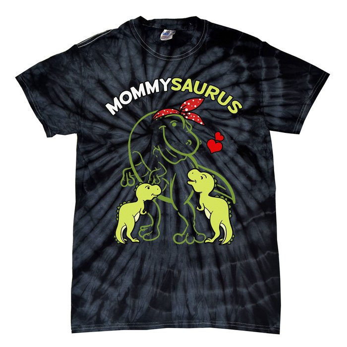 Mommysaurus Mommy 2  Dinosaur Mom Mother's Day Tie-Dye T-Shirt