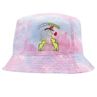 Mommysaurus Mommy 2  Dinosaur Mom Mother's Day Tie-Dyed Bucket Hat