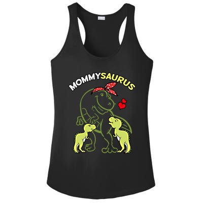 Mommysaurus Mommy 2 Dinosaur Mom Mothers Day Gift Ladies PosiCharge Competitor Racerback Tank