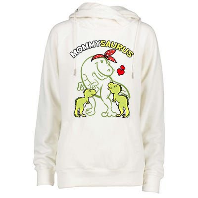 Mommysaurus Mommy 2 Dinosaur Mom Mothers Day Gift Womens Funnel Neck Pullover Hood