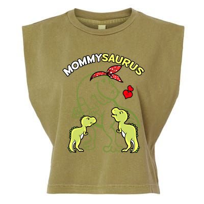 Mommysaurus Mommy 2 Dinosaur Mom Mothers Day Gift Garment-Dyed Women's Muscle Tee