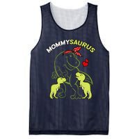 Mommysaurus Mommy 2 Child Dinosaur Mom Mothers Day Mesh Reversible Basketball Jersey Tank