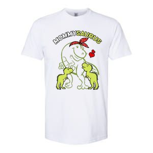 Mommysaurus Mommy 2 Child Dinosaur Mom Mothers Day Softstyle CVC T-Shirt