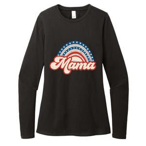 Mama Mini 4th Of July USA Flag Rainbow Mom Daughter Matching Womens CVC Long Sleeve Shirt